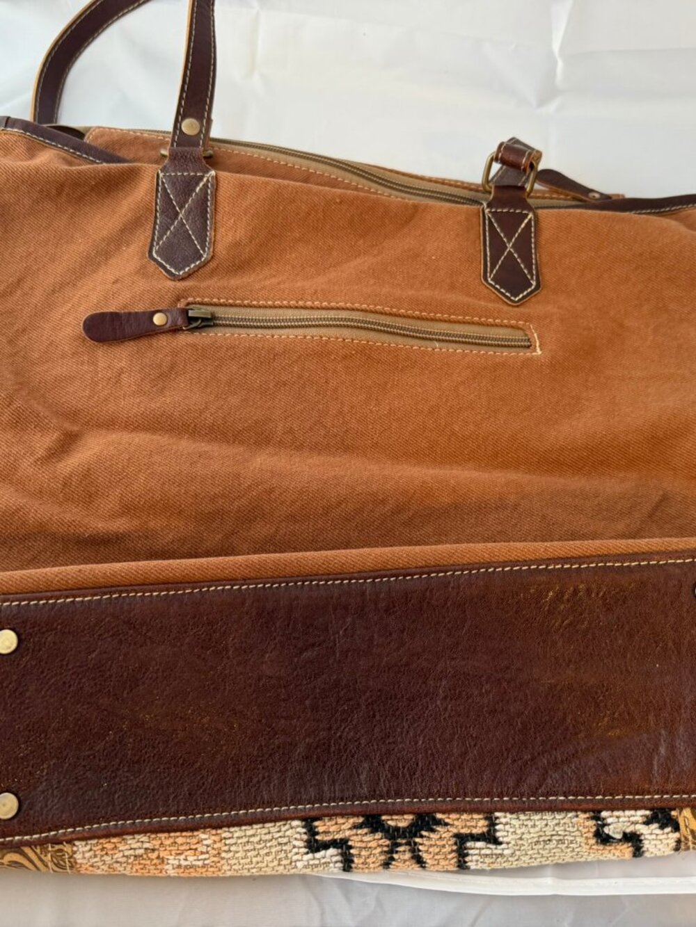 Myra Bag  Textile, Leather & Cowhide/Fur Large Tote Bag   NEW Without Tags - Picture 3 of 3